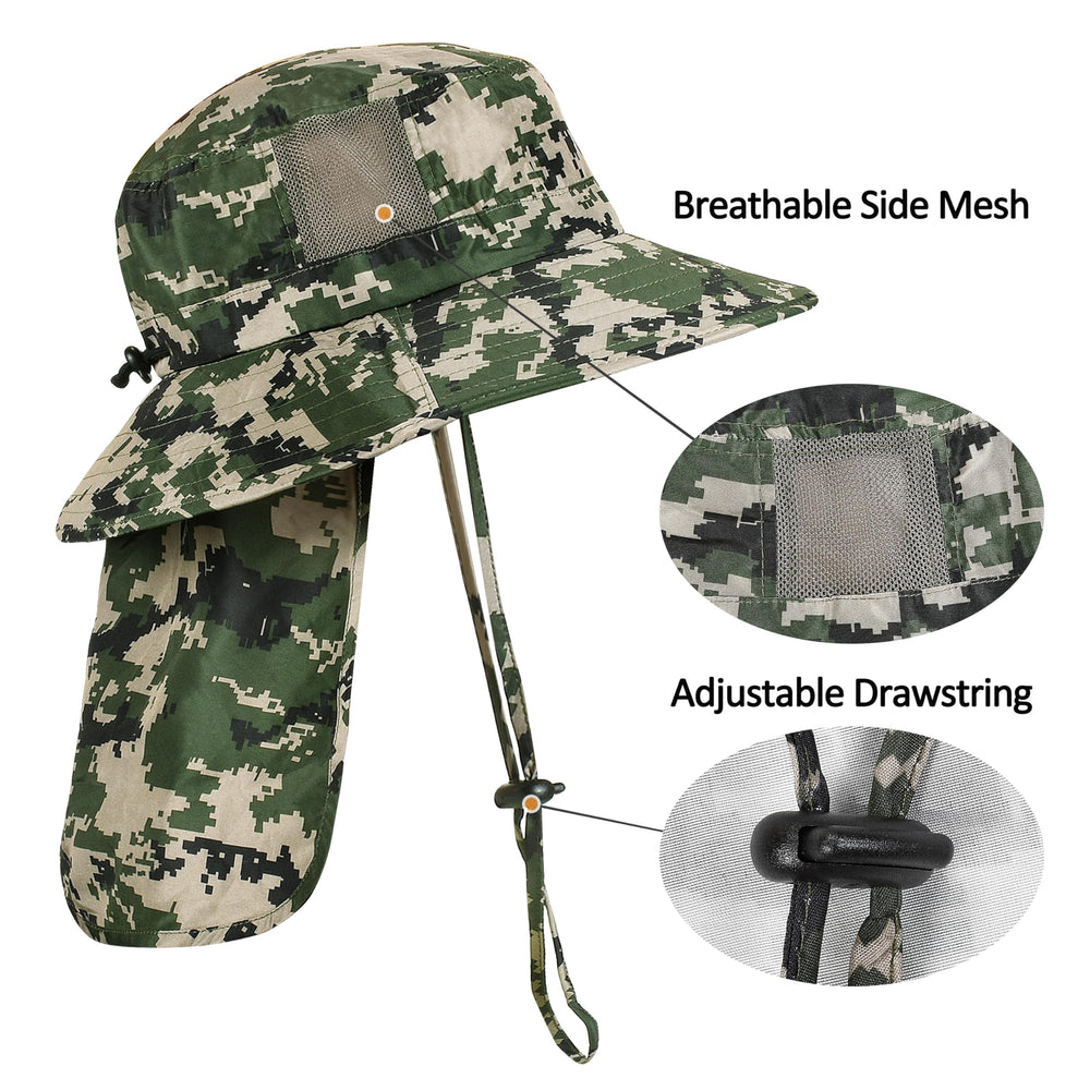 Hat showing UPF 50+ UV protection label