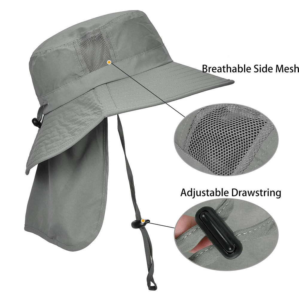 Close-up of the wide 4-inch brim on the Catalonia Sun Hat