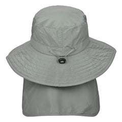 Adjustable drawstring and mesh panels for ventilation