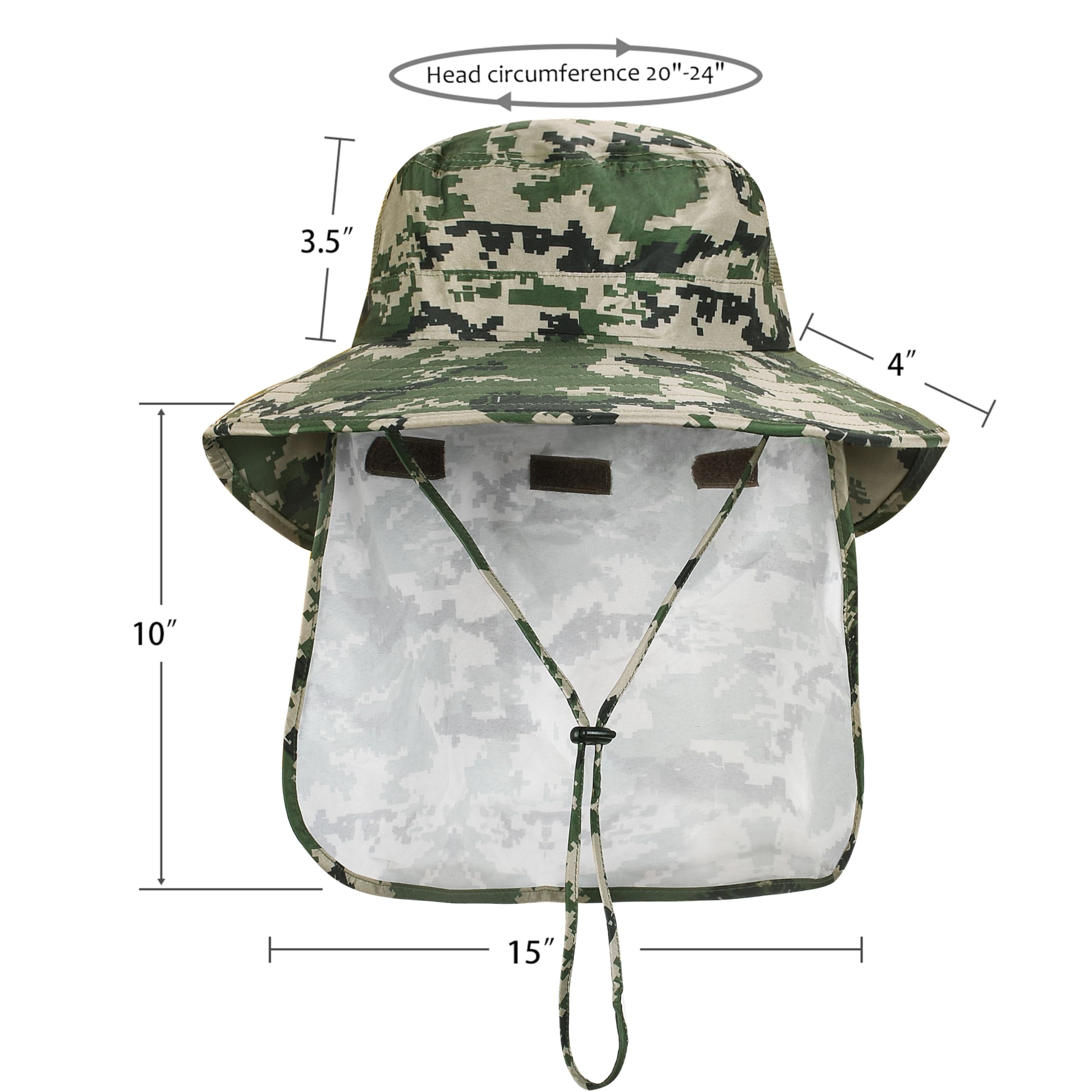Adjustable drawstring and breathable mesh panels