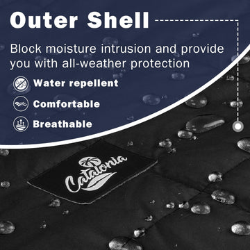Catalonia water-resistant shell with front pocket for essentials and wind protection