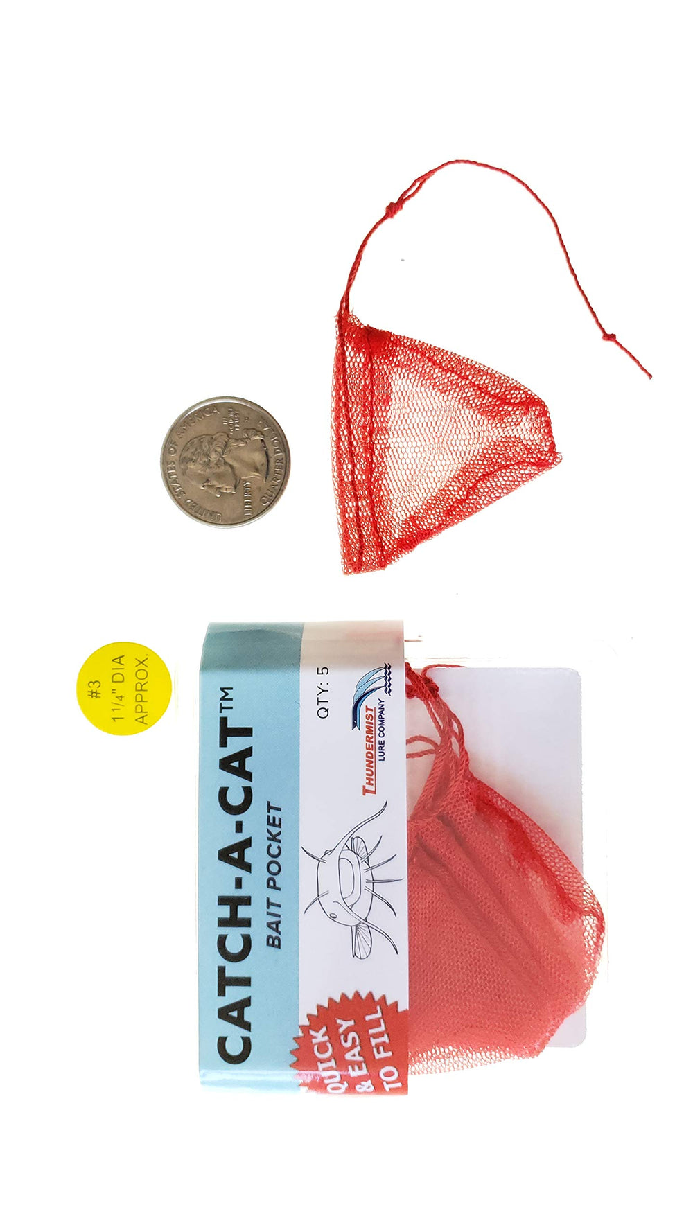 Catch-A-CAT Bait Pocket filled with bait for catfish