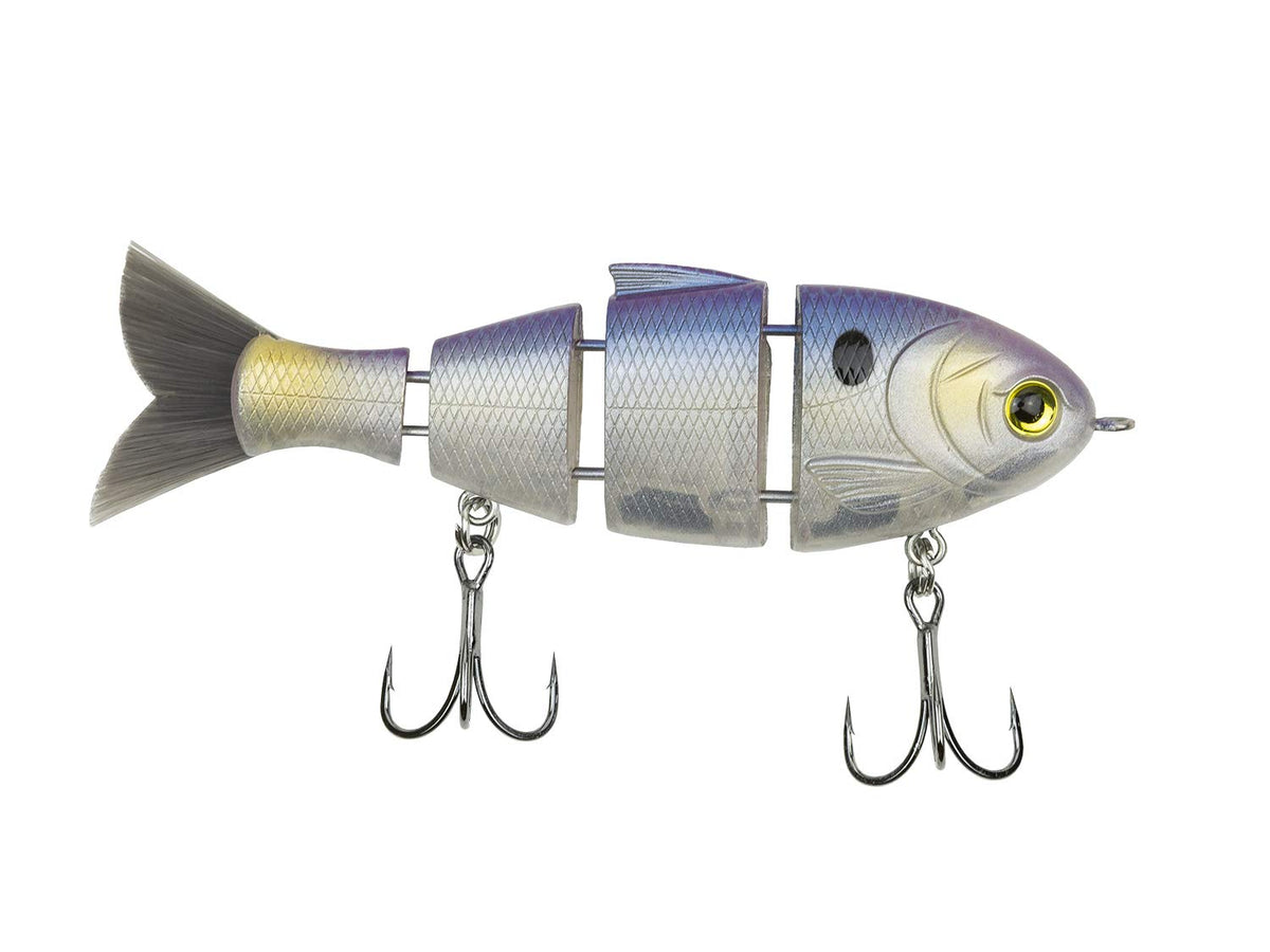 Catch Co Mike Bucca Baby Bull Shad close-up highlights lifelike finish for bass presentations.