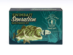 Catch Co Mystery Tackle Box swimbaits kit assortment shows a diverse lure lineup for bass presentations.