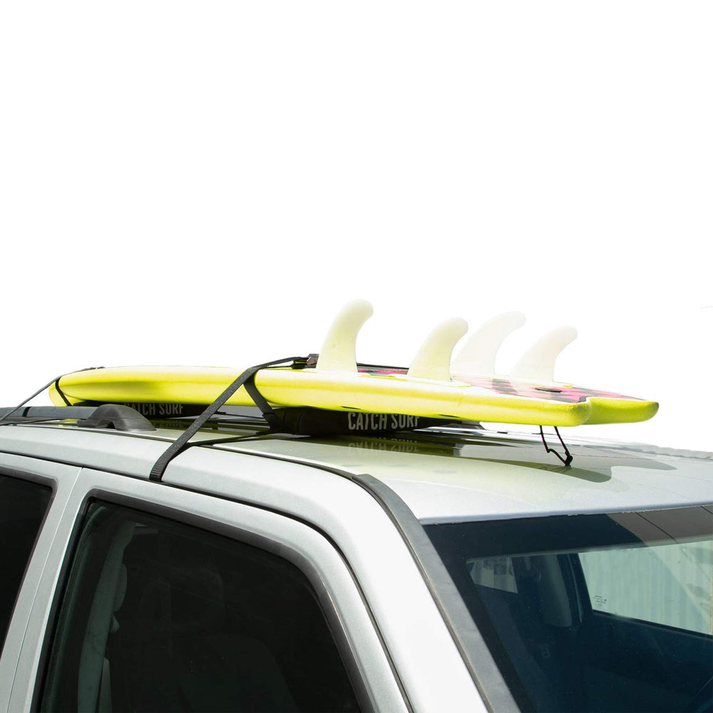 Catch Surf Surf Rack Single Black buckle-locking detail highlights rust-proof connection and secure fit.
