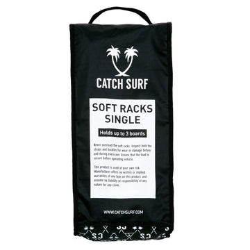 Catch Surf Surf Rack Single Black storage bag included for easy packing.