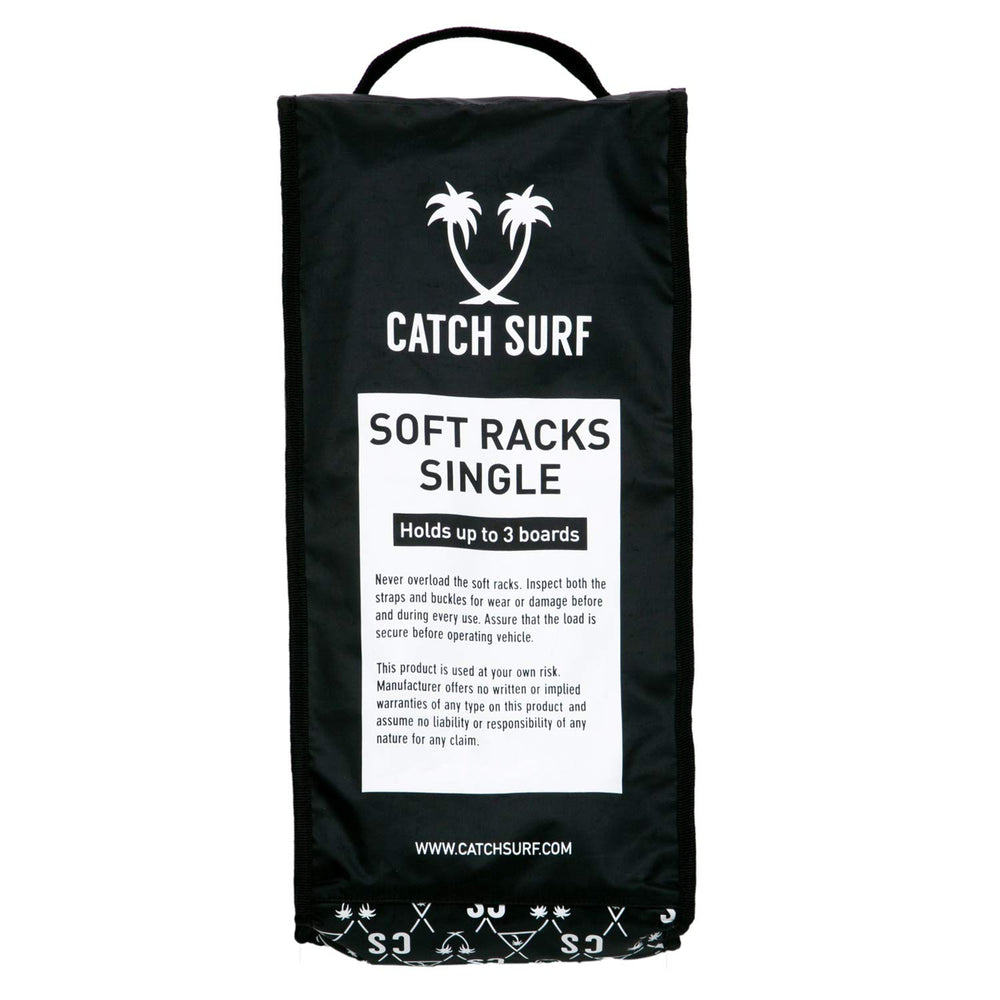 Catch Surf Surf Rack Single Black storage bag included for easy packing.