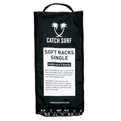 Catch Surf Surf Rack Single Black storage bag included for easy packing.