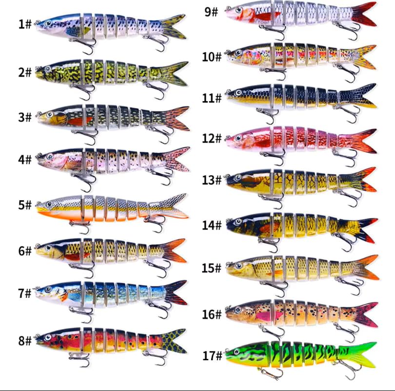 6-segment glide bait body design on Catchro lures