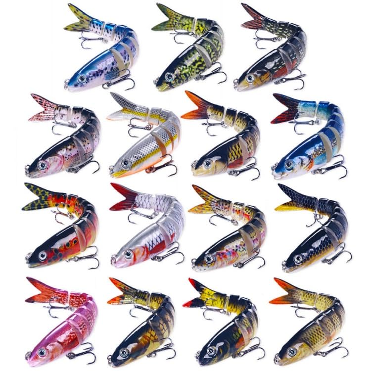 Versatile bass and trout fishing lures in action