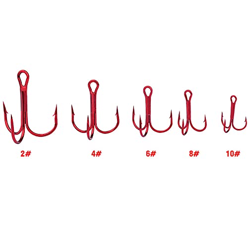 Treble hooks suitable for catfish and bass fishing