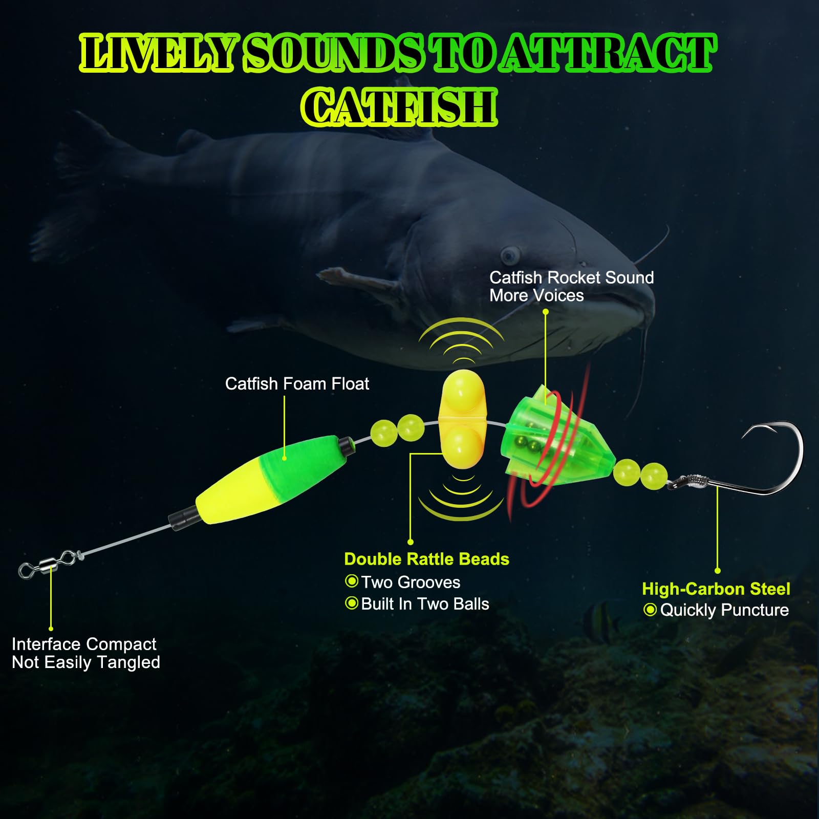 Circle hooks on Santee rig for peg floats suitable for rivers and lakes