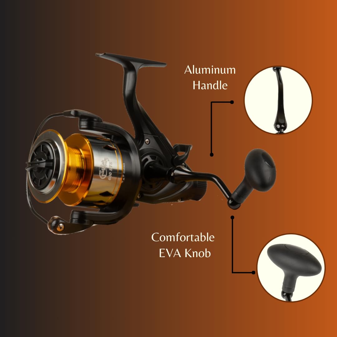 Catfish Pro 600STS ergonomic EVA knob handle for comfortable grip.