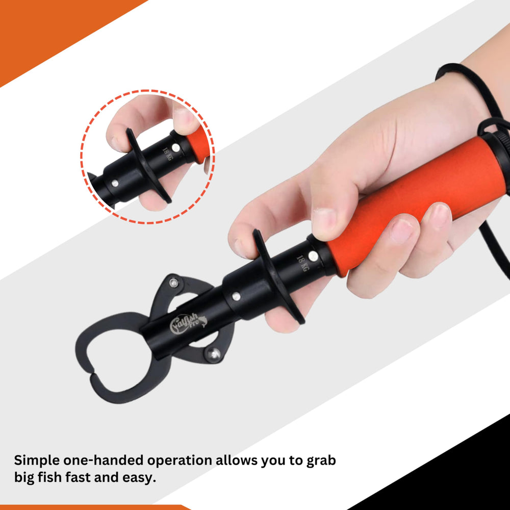 Catfish Pro lip gripper with rotating head for safe, versatile use