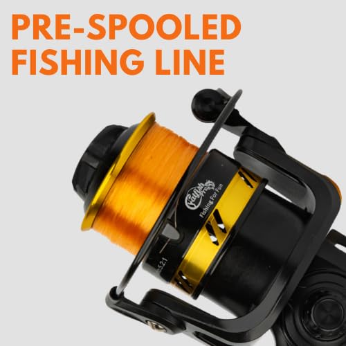 Catfish Pro spinning reel ready with monofilament line