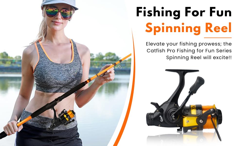 Complete fishing setup: Catfish Pro reel and rod