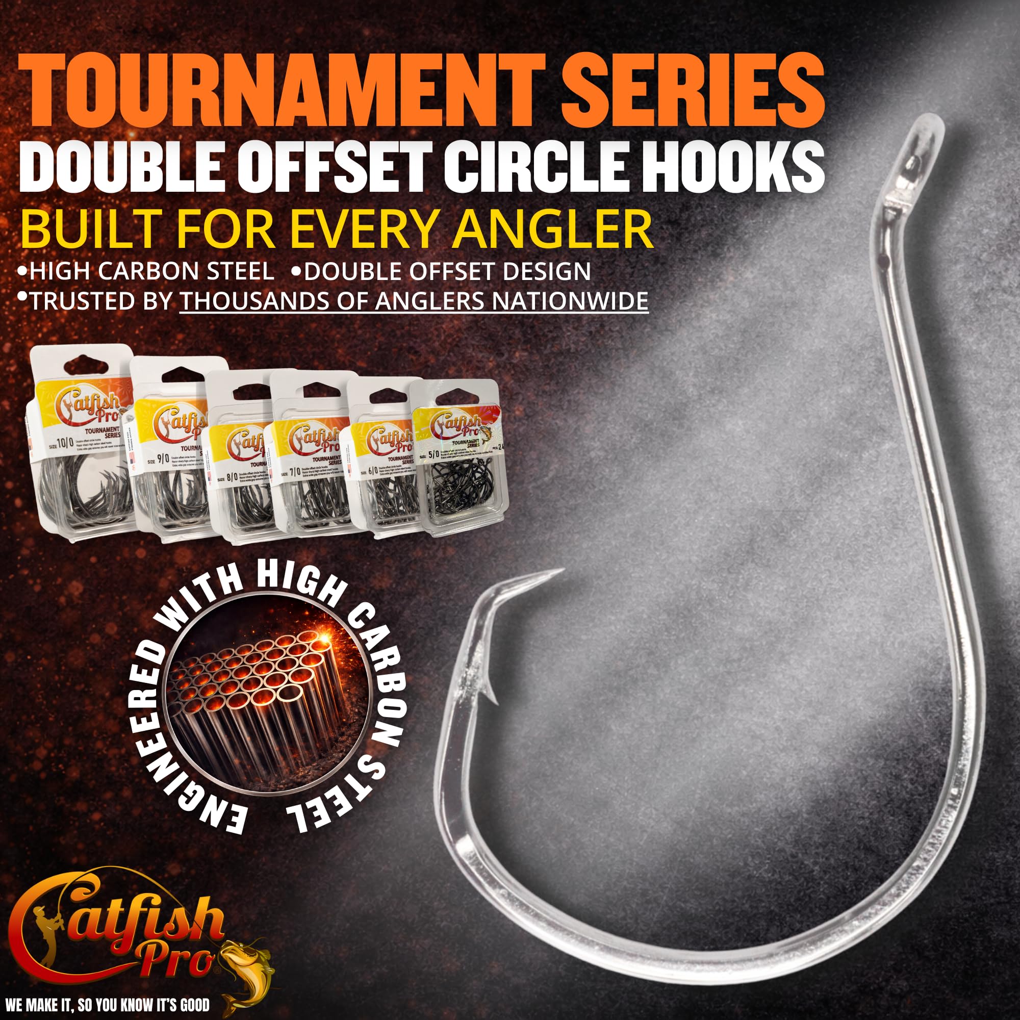 Catfish Pro 5/0 circle hook double-offset close-up
