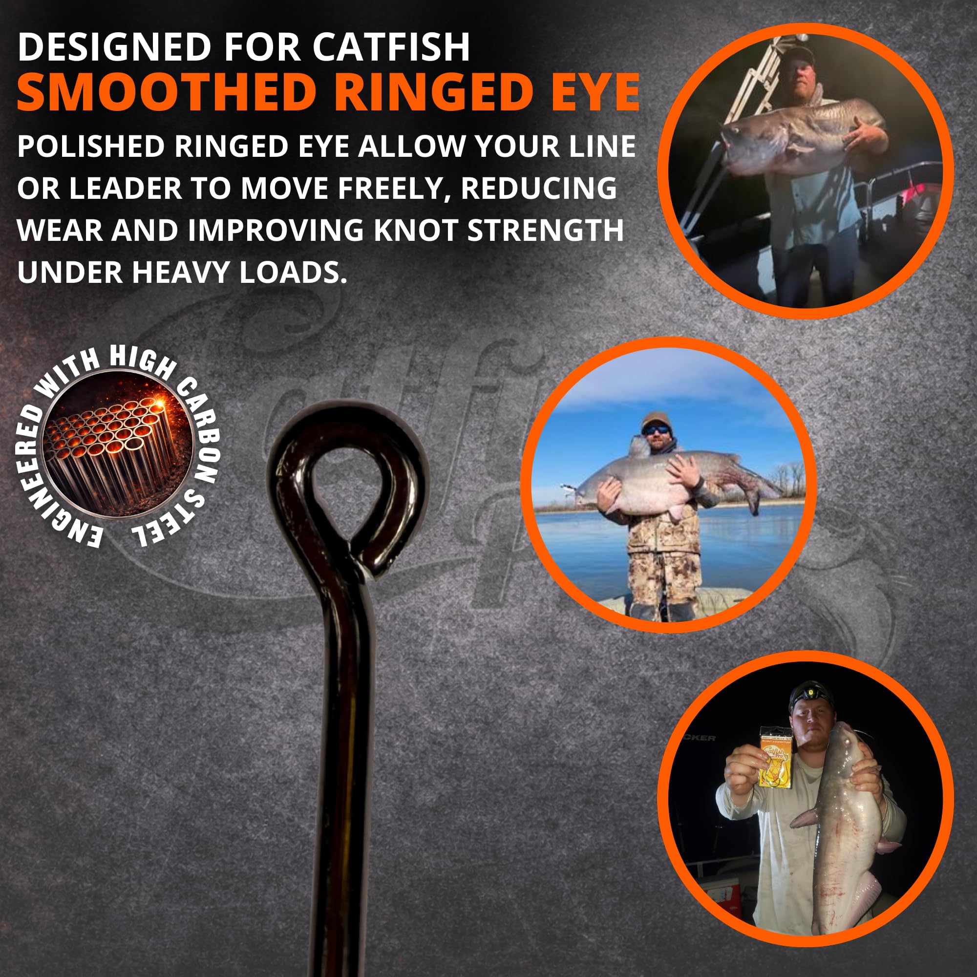 Catfish Pro 5/0 circle hooks for jug and float fishing