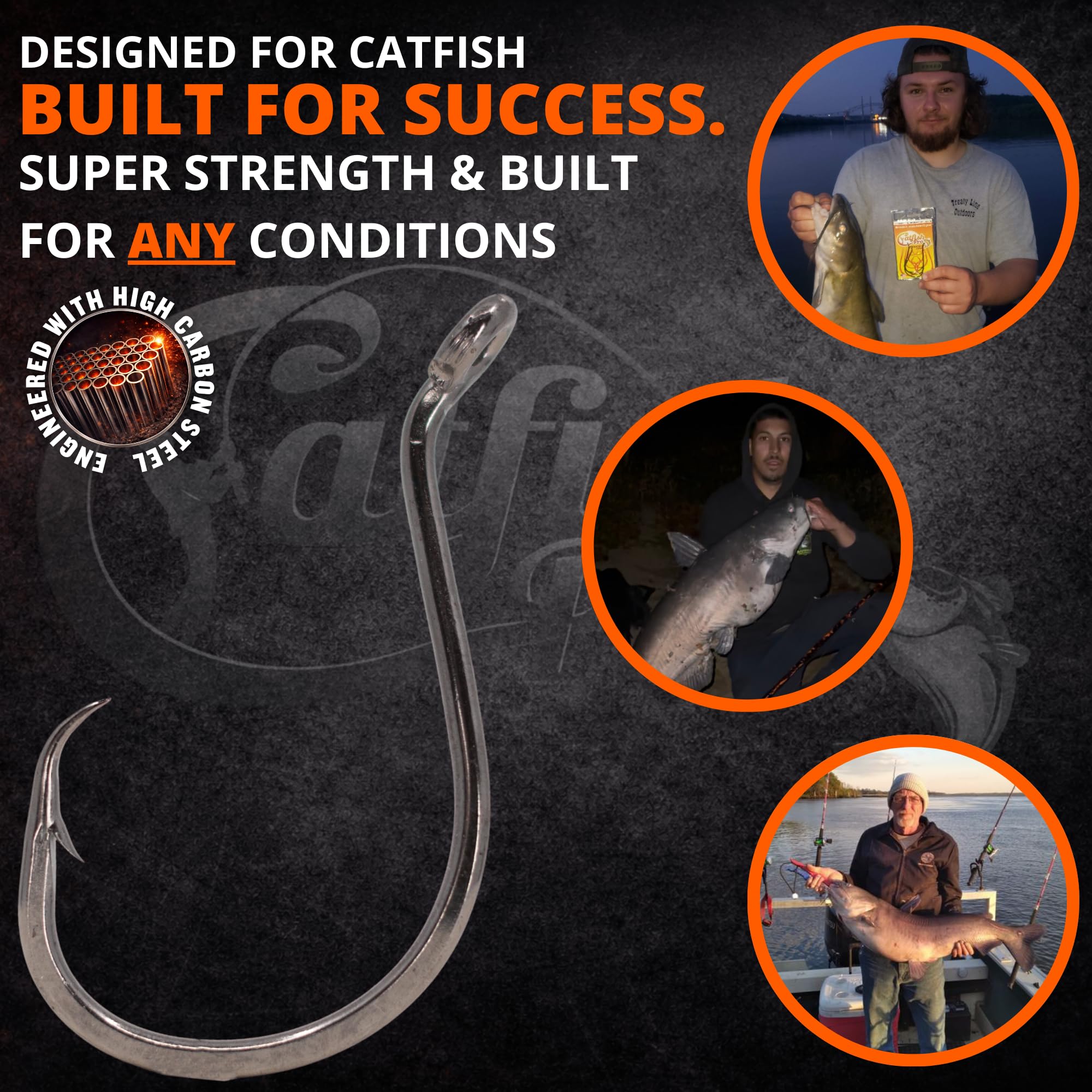 Catfish Pro 5/0 circle hook for bottom fishing setup