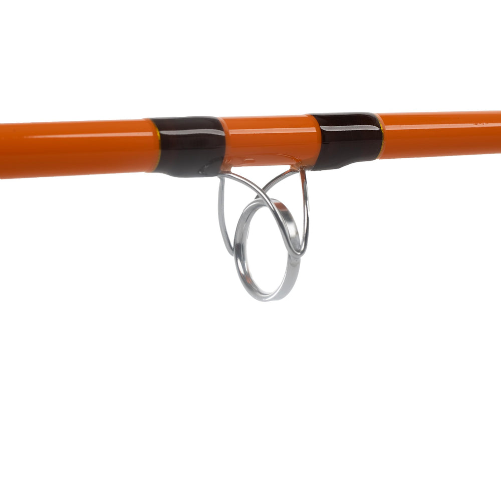 Catfish Pro glow-tip spinning rod glows at night for precise bites.