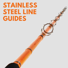 Catfish Pro Super Grip handle provides non-slip control during long casts.