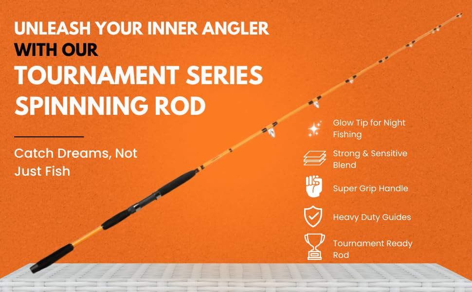Catfish Pro spinning rod suited for catfish, bass, pike, and more.