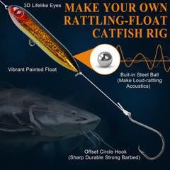 Peg floats and bobbers with rig lines