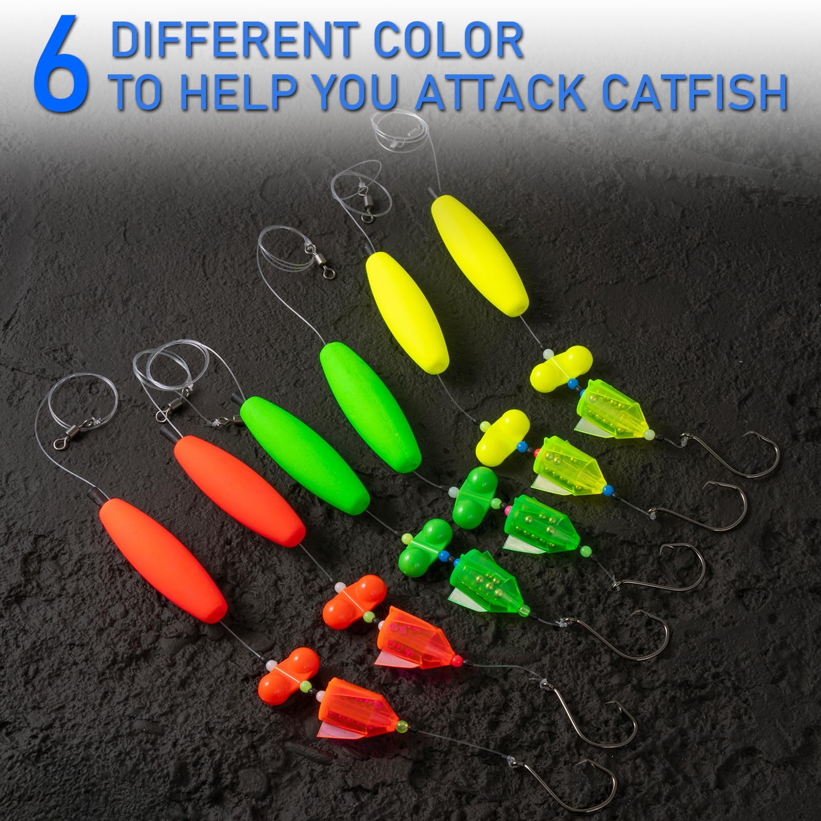 Catfish rig with double rattles beads