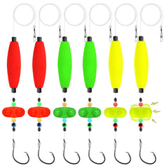 Pre-tied catfish float rig with Snell knot and circle hook