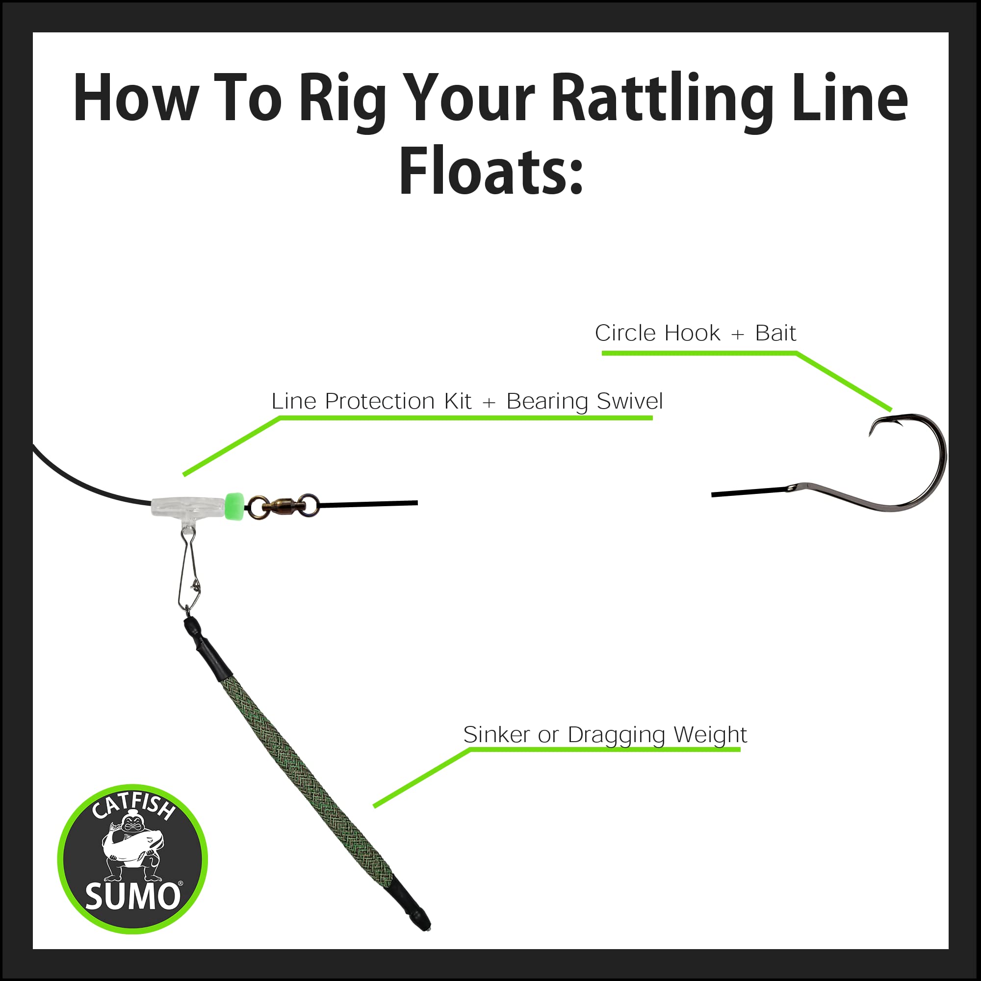 Catfish Sumo Clear unpainted rattling float offers customization options for color and scent cues