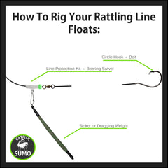 Catfish Sumo Clear unpainted rattling float offers customization options for color and scent cues