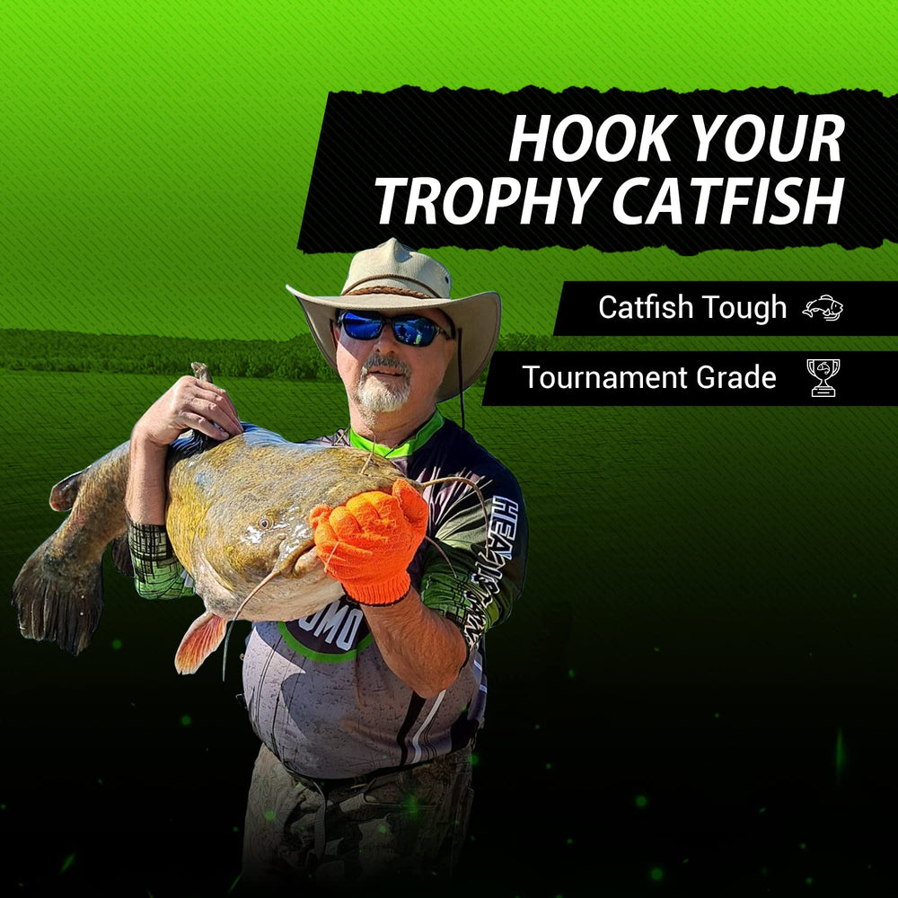 Catfish Sumo forged steel close-up highlights razor-sharp tip for better catches.