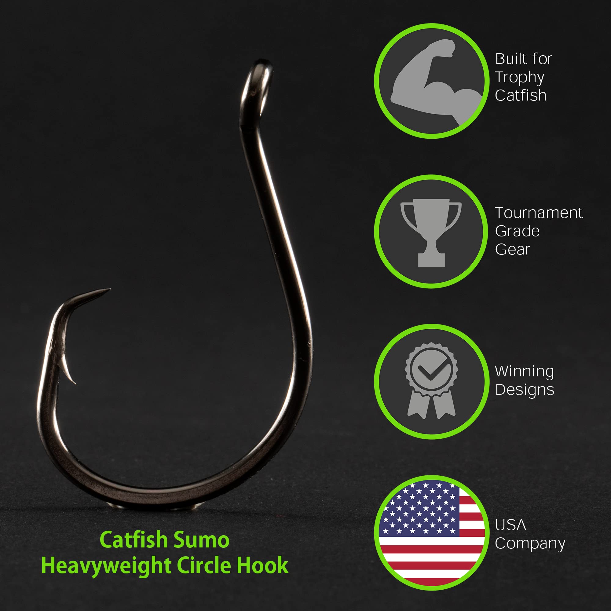 Catfish Sumo heavyweight hooks ready for anglers targeting large catfish