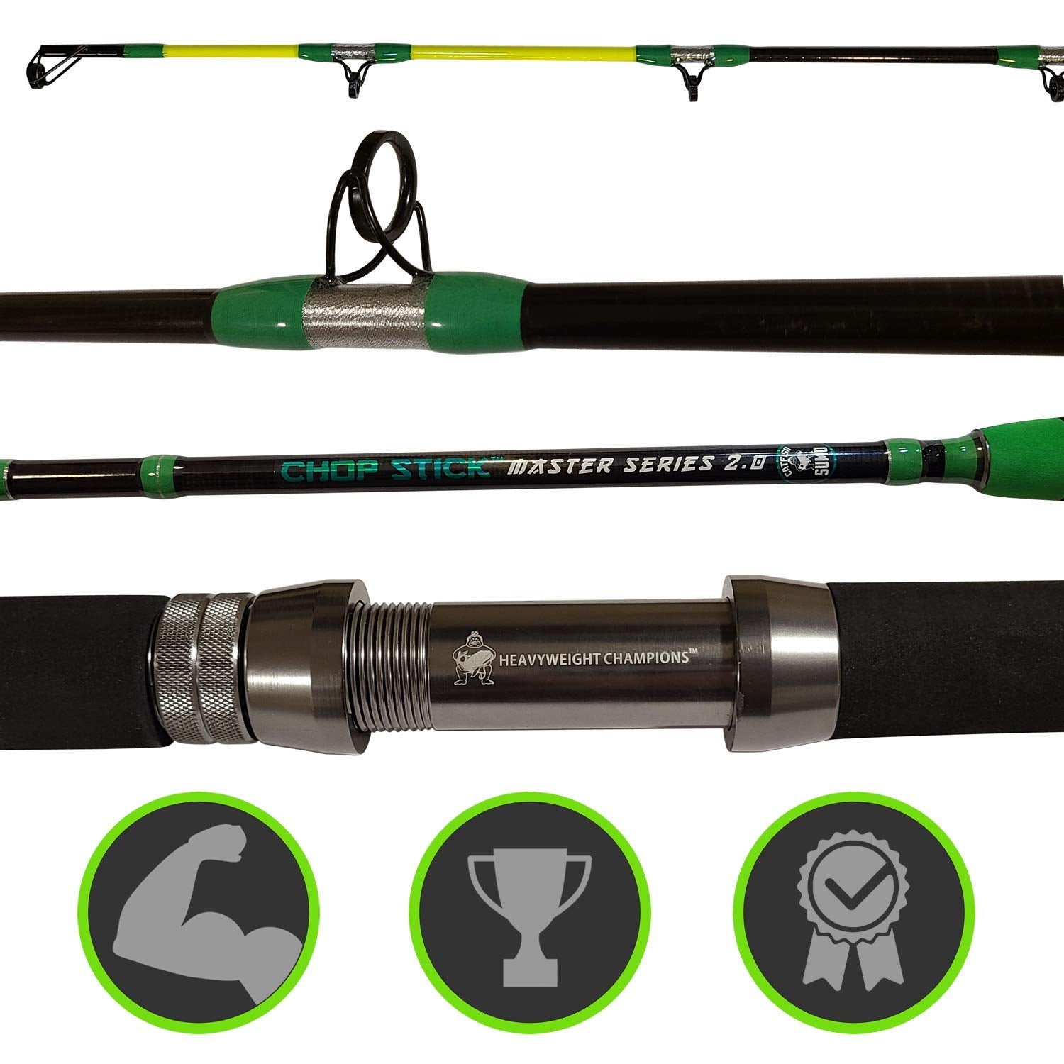 Catfish Sumo Master Series 2.0 Chop Stick rod fighting handle, designed for long, controlled battles.