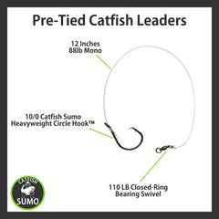 Catfish Sumo optimized knots reduce guesswork during rigging.