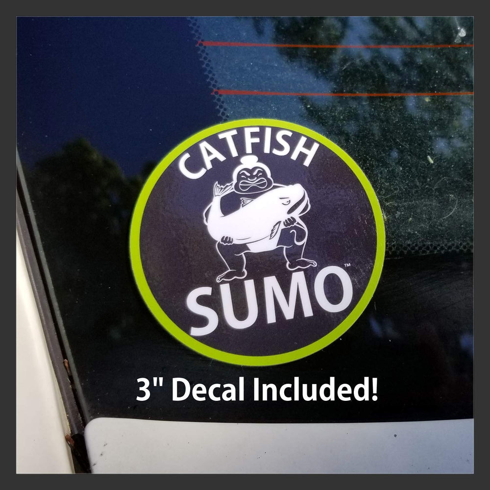 Catfish Sumo rattling line float adds attractant signals during casts.