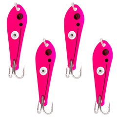 Catfish Sumo Sumo Spoon pink top view showing compact bait capacity.