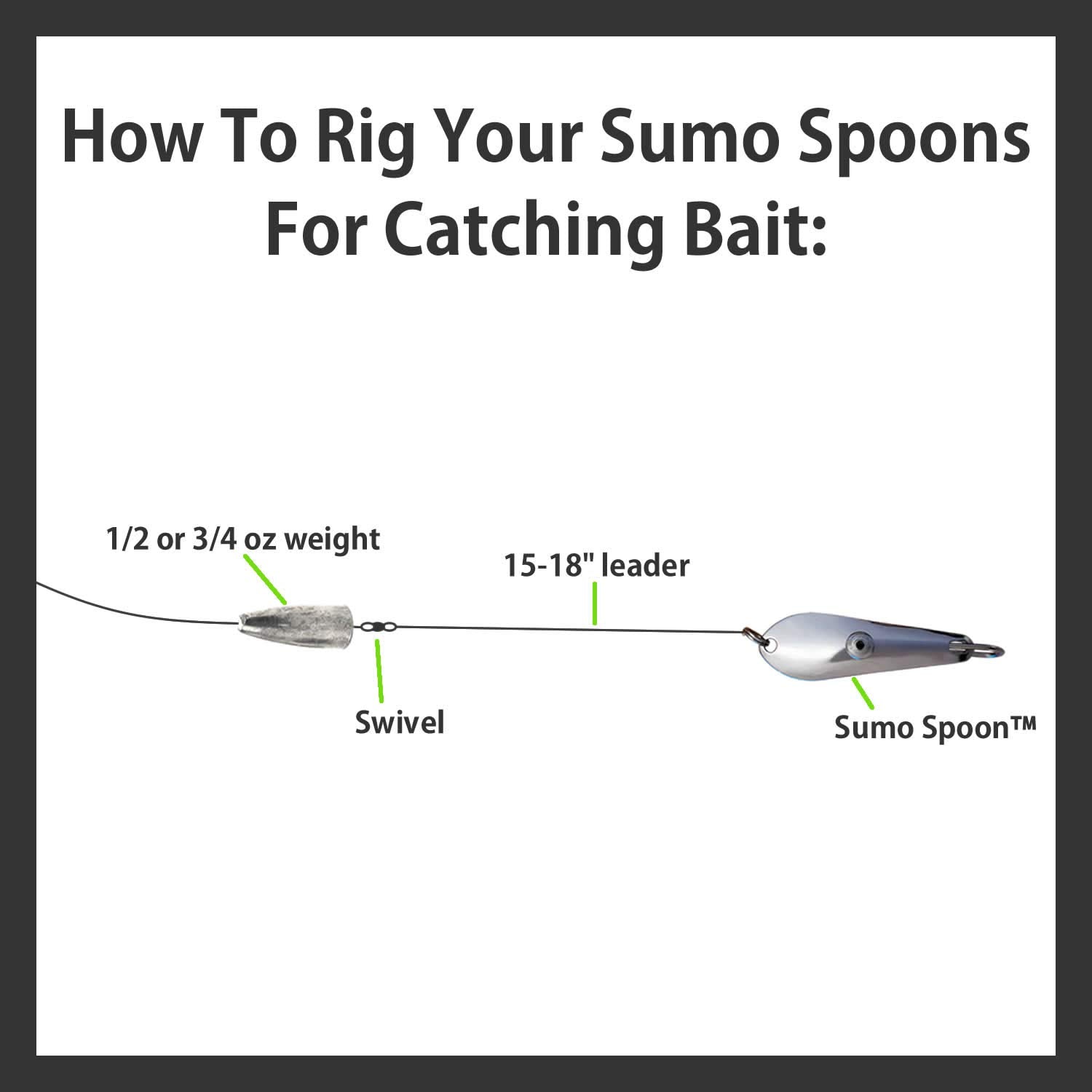 Catfish Sumo spoon used with forward-weight for heavy current