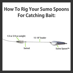 Catfish Sumo spoon used with forward-weight for heavy current