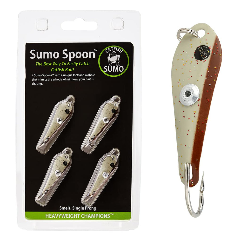 Catfish Sumo Sumo Spoon side view highlighting compact design for transport.