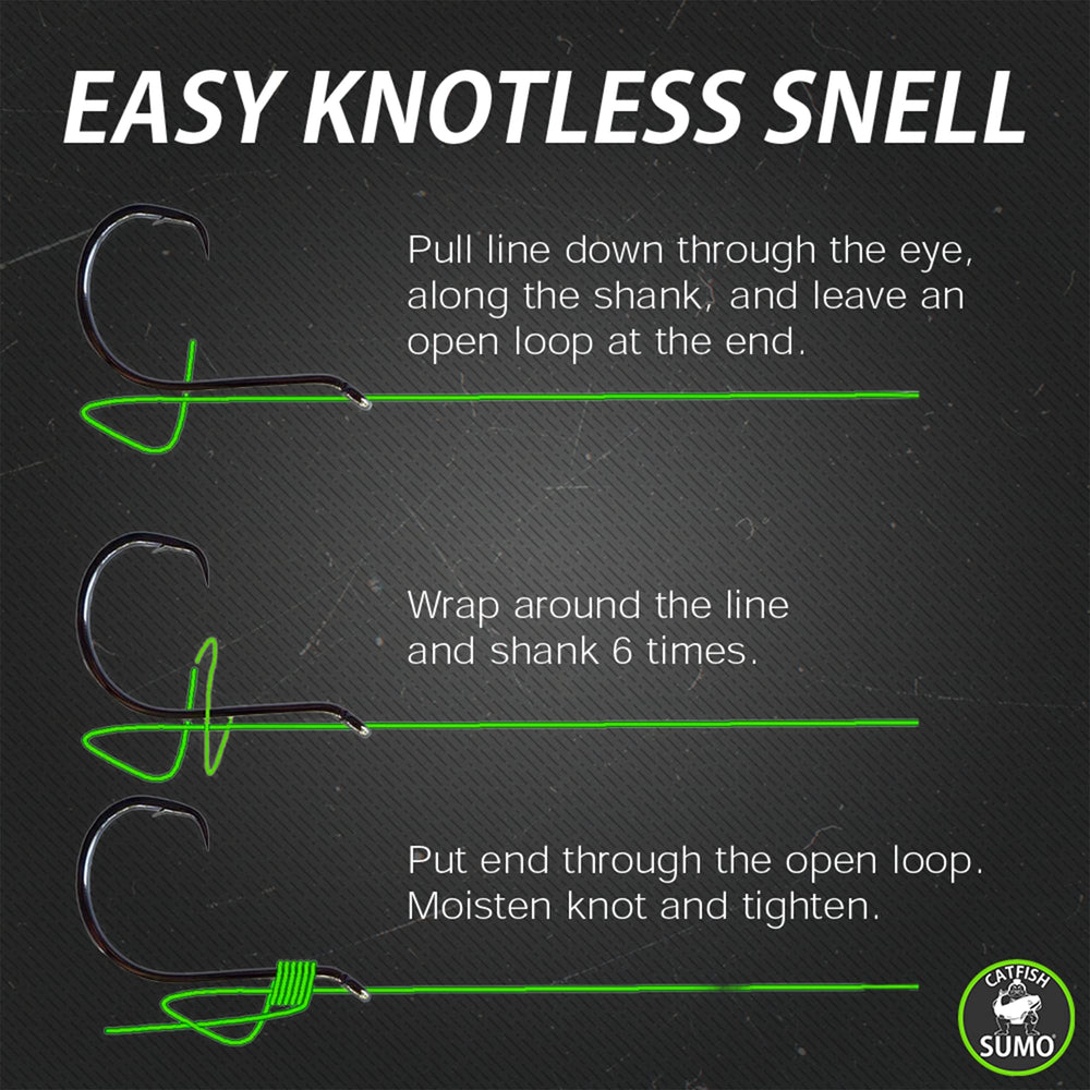 Catfish Sumo closed-eye design protects line and knot.