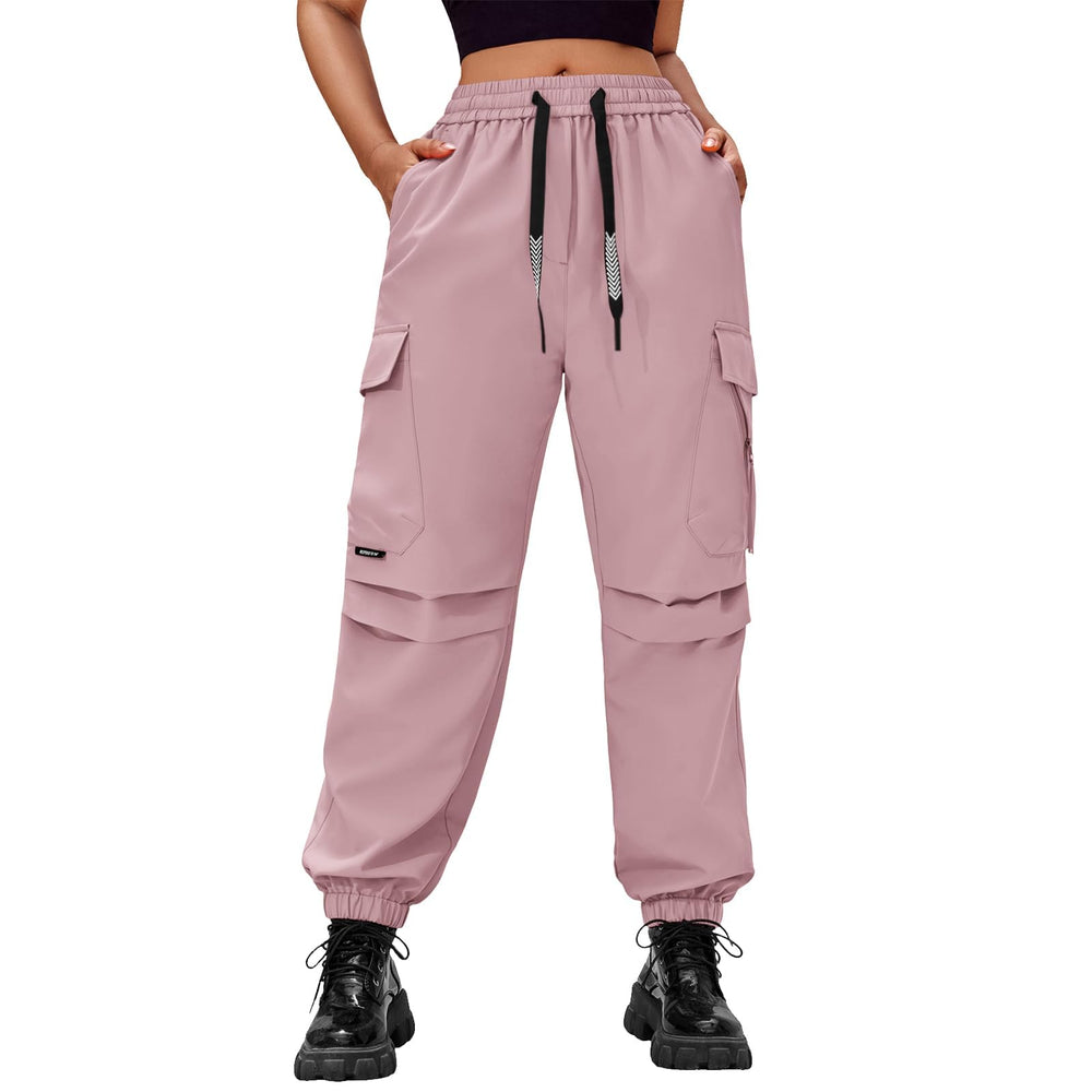 CATHSNNA baggy cargo pants women's front view showing high waist and pockets for everyday wear.