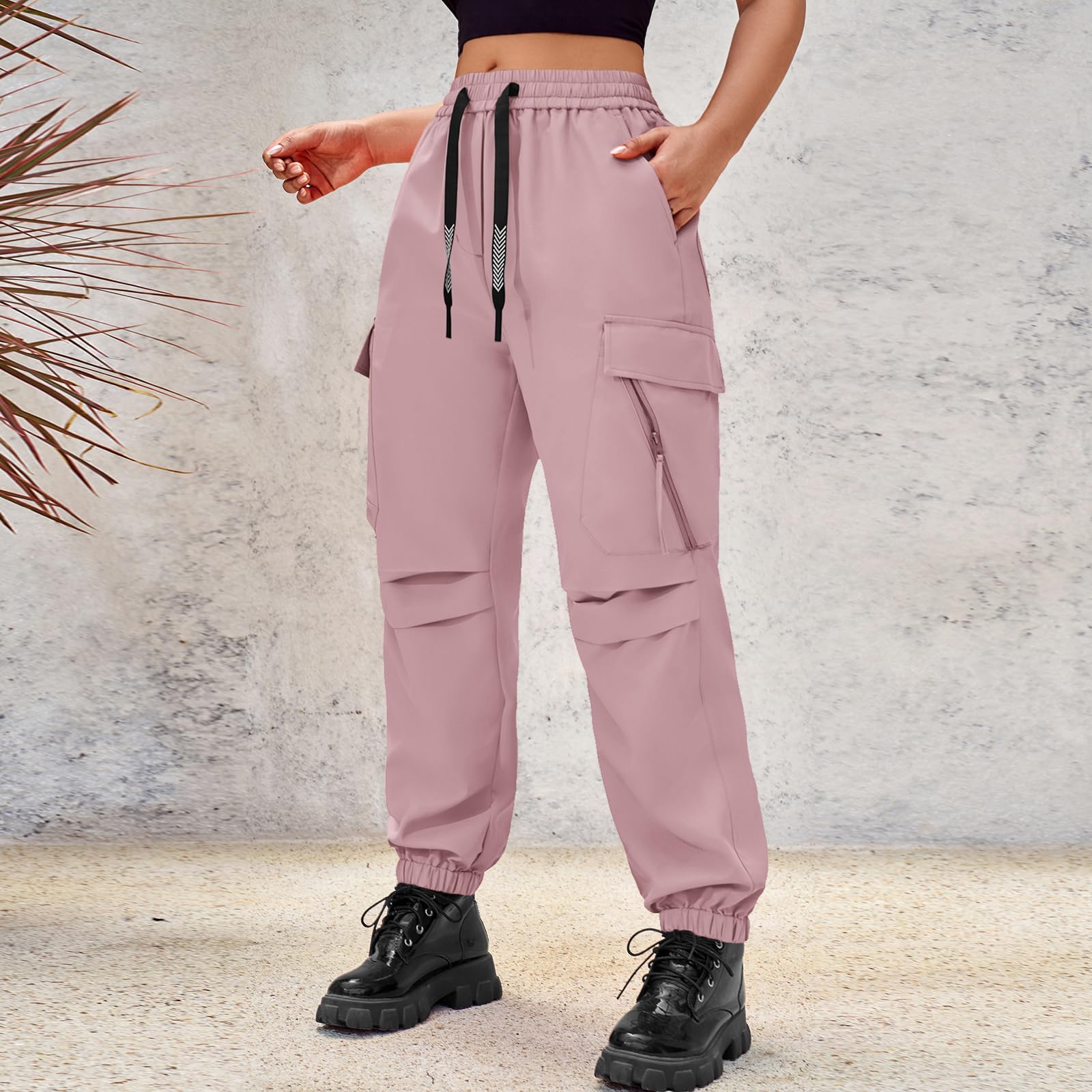 CATHSNNA parachute pants soft skin-friendly fabric for all-day comfort during outdoor activities.