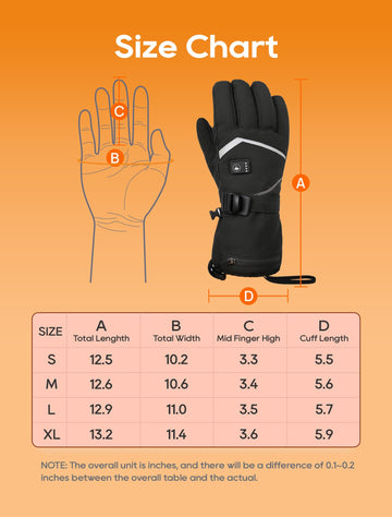 Cauasock heated gloves waterproof shell keeps hands dry in rain