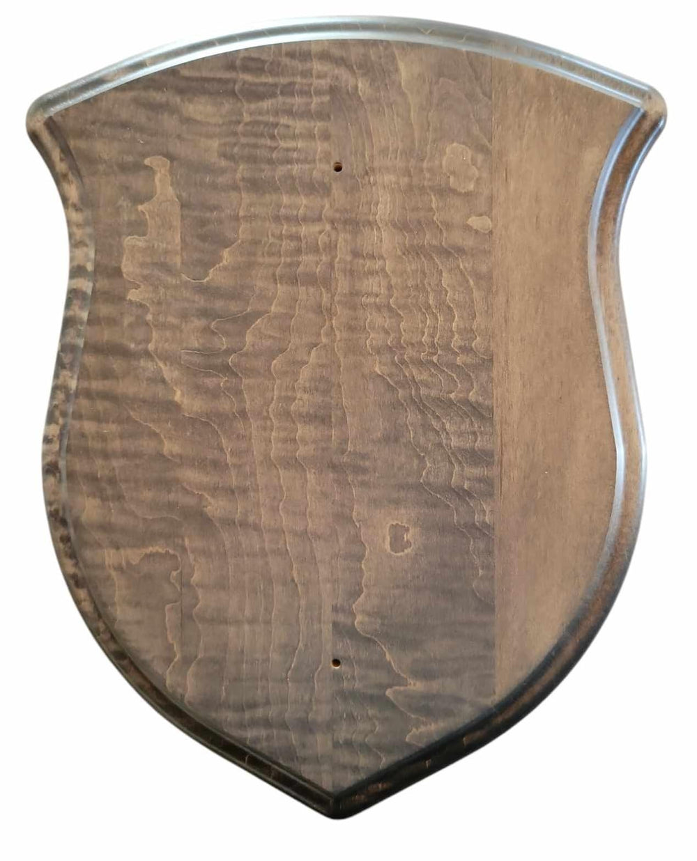 Cauff display-ready trophy room setup with neutral gray crest plaque
