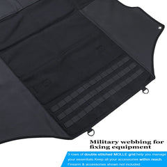 Cavebear mat with MOLLE webbing secures extra gear during hunts.