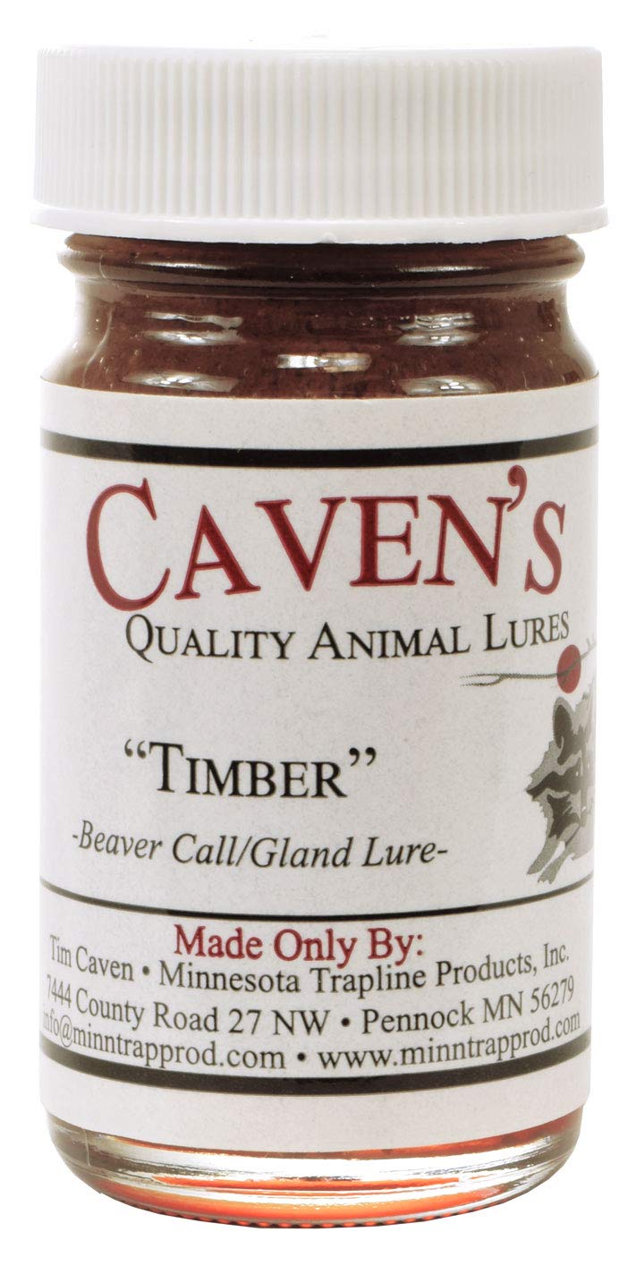 Cavens Timber Beaver Call Lure 1 oz showing waterproof base and strong attraction