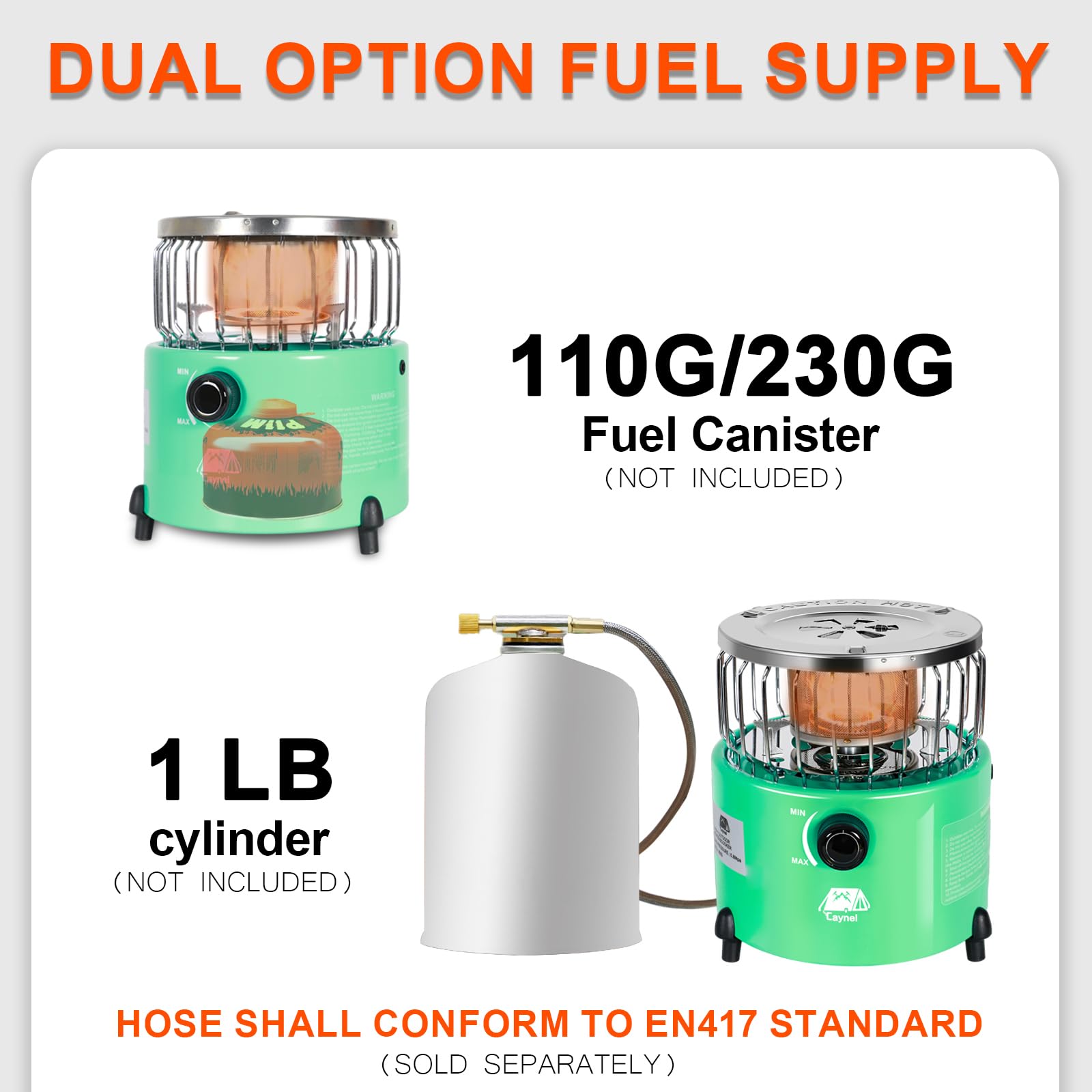 Caynel 2-in-1 in-use camping setup shows versatile cooking and heating