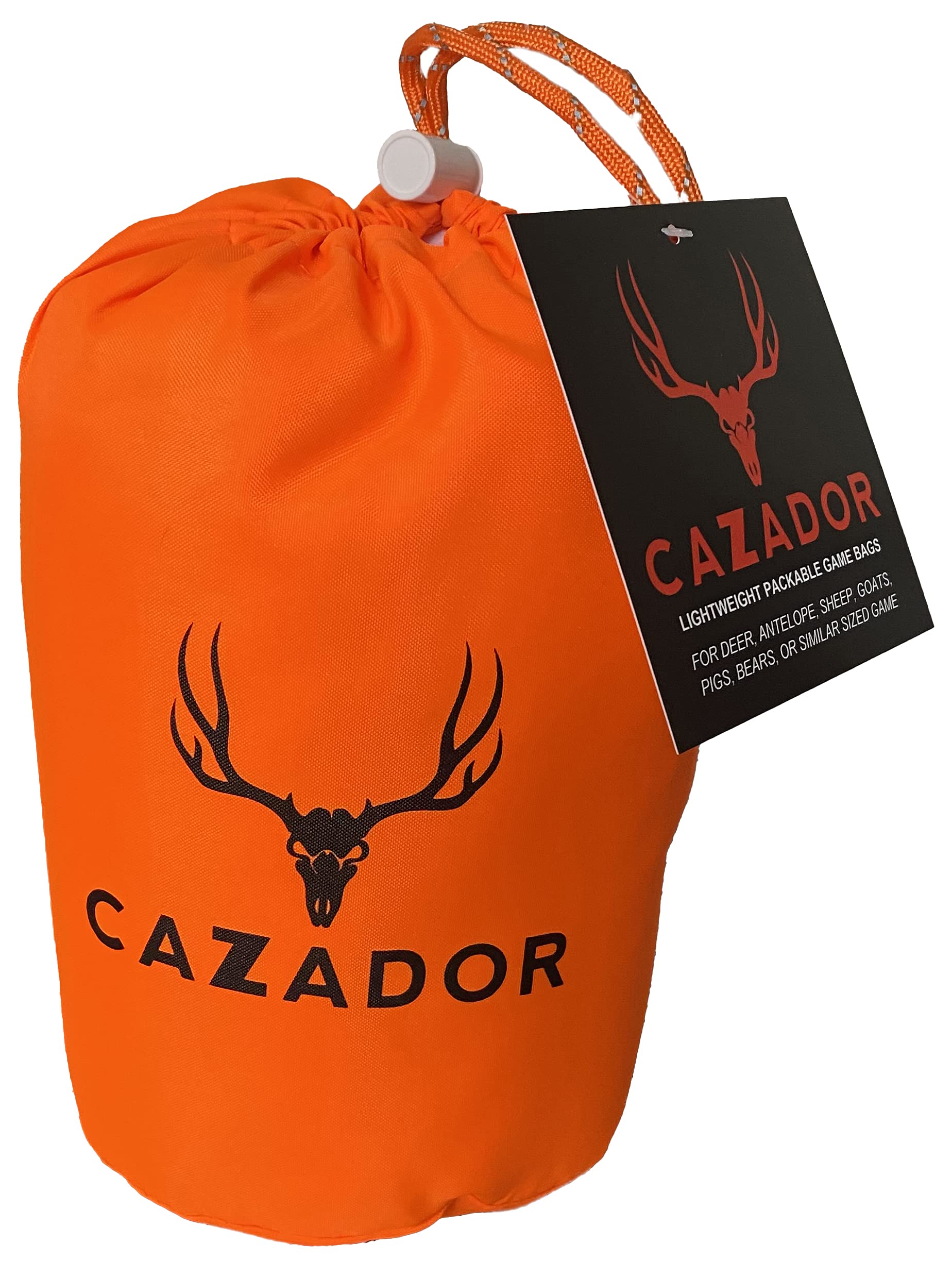 CAZADOR reflective logo improves locate-at-night bag retrieval after success