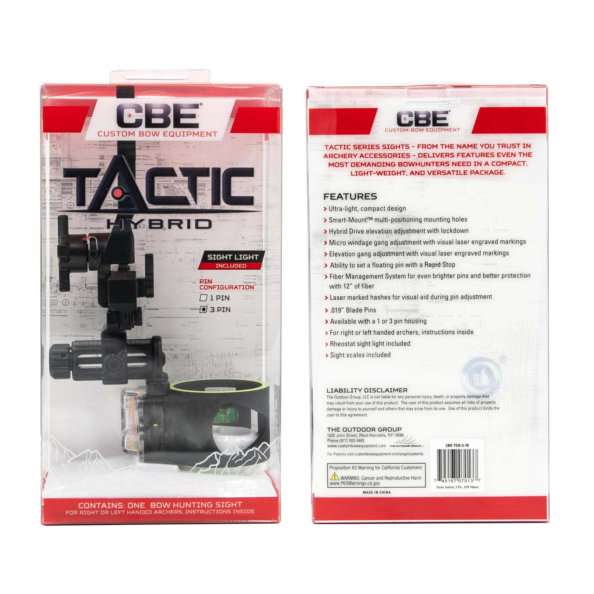 CBE Tactic Hybrid smart mount with multi-positioning holes enhances setup flexibility.
